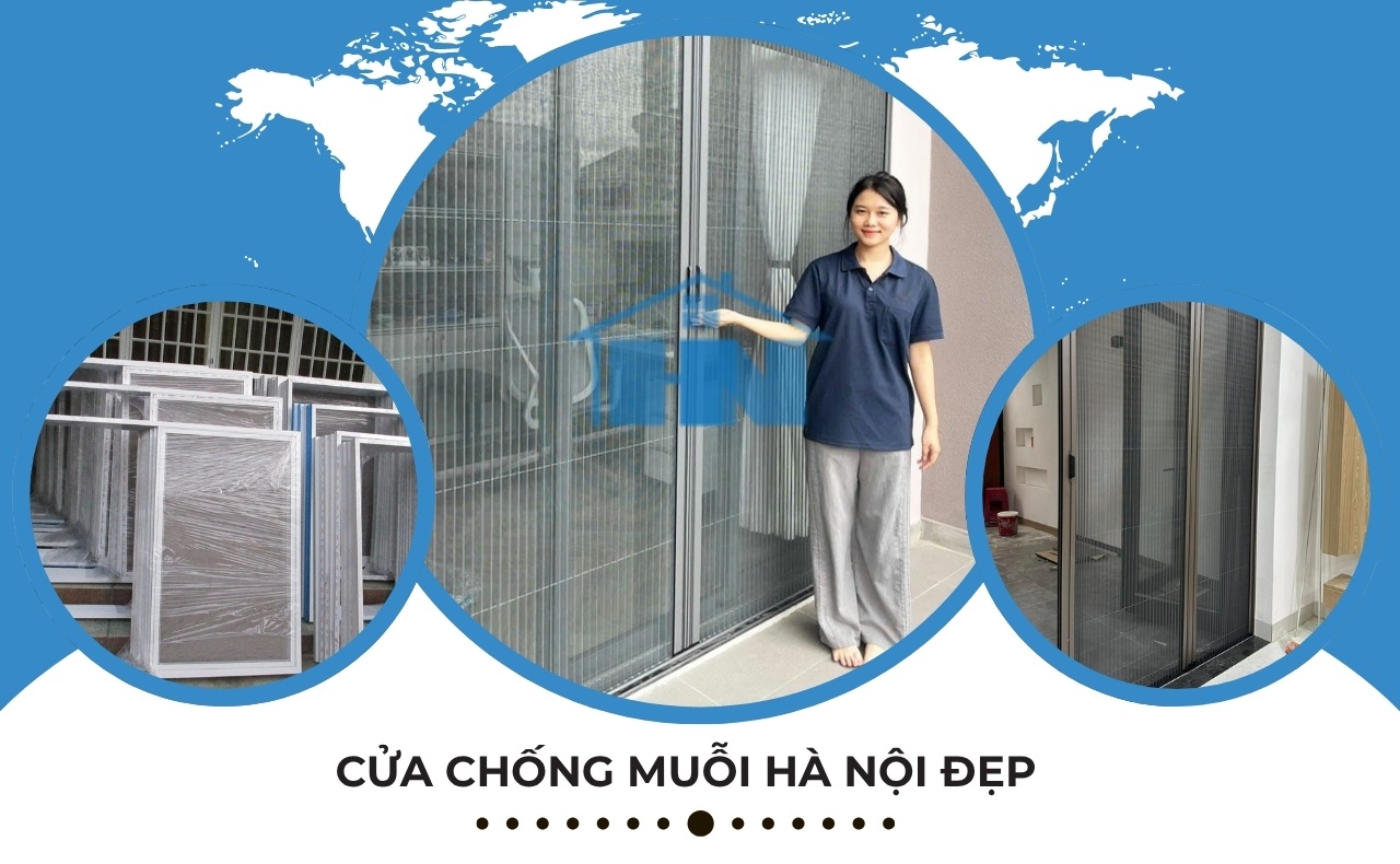 Cửa chống muỗi hà nội đẹp